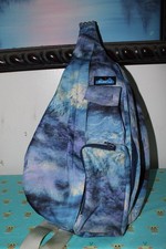 Kavu Classic Rope Sling Bag Light Blue Adjustable Strap