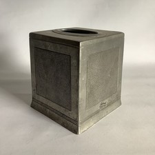 RARE Vintage Labrazel Longoria Collection Tissue Box Cover/Tooled Pewter, Italy