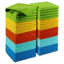 AIDEA Microfiber Cleaning Cloth, 50PK, Microfiber Towels for Cars, Premium