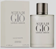 Giorgio Armani Acqua Di Gio Men's Cologne EDT 3.4 fl. oz / 100 ml New Sealed