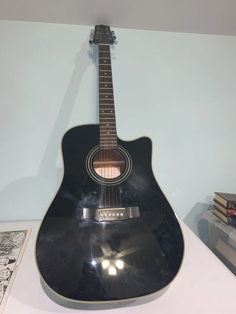 takamine 6 string acoustic guitar Eg531c Black Pre Owned Used eBay