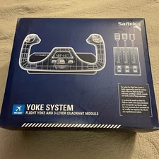 Saitek PZ44 Pro Flight Yoke & 3-Lever Quadrant Module PC Windows 2014 Open Box