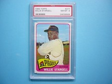 1965 TOPPS MLB BASEBALL CARD #377 WILLIE STARGELL PSA 8 NM/MINT SHARP+ GL