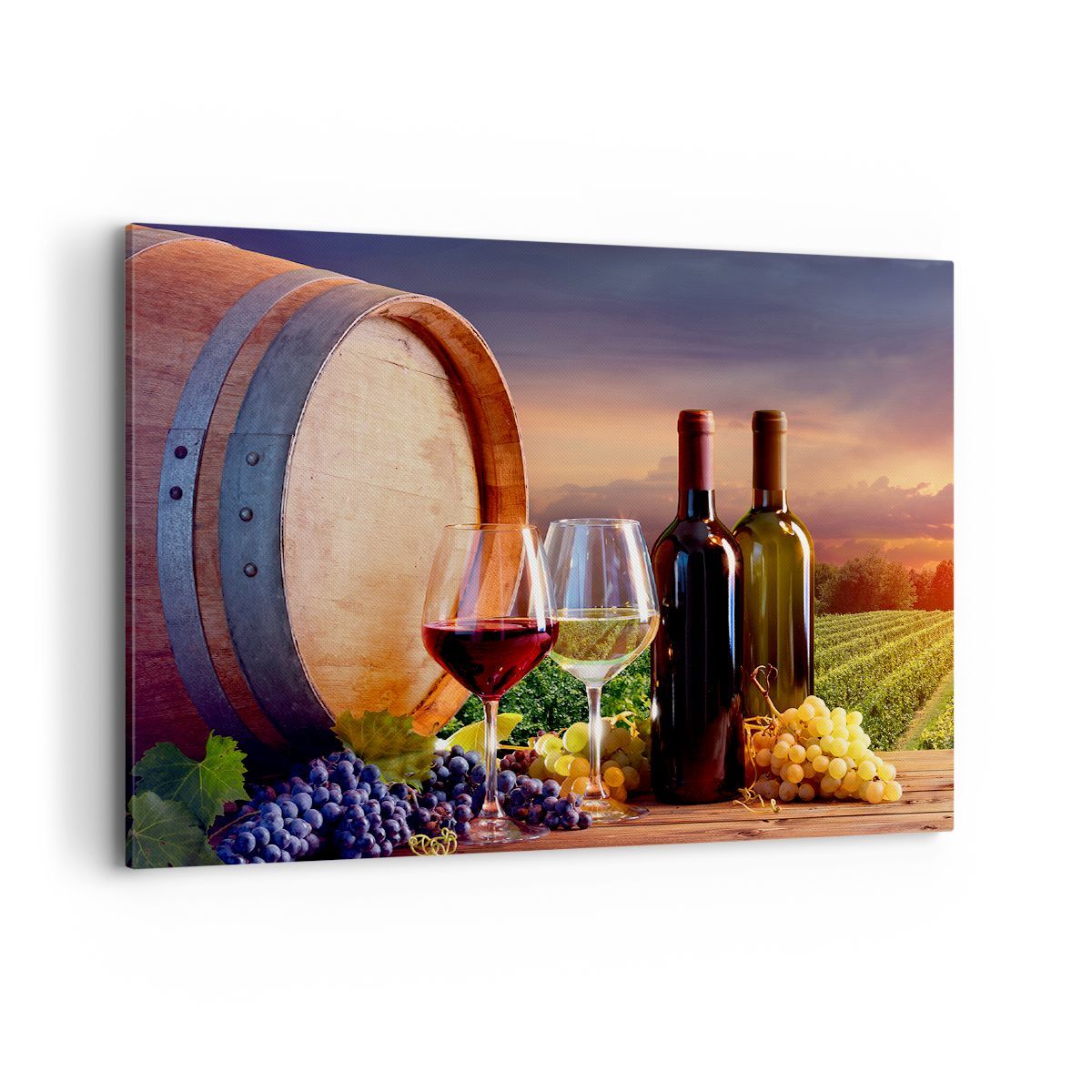 Quadro su Tela 100x70cm vino vigneto estate Stampe Immagini Quadri Murale