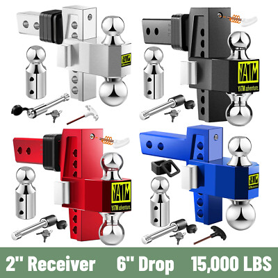 #ad YATM Trailer Hitch Fits 2 Inch Receiver 6 Inch Adjustable Drop Hitch15000LBS $164.99