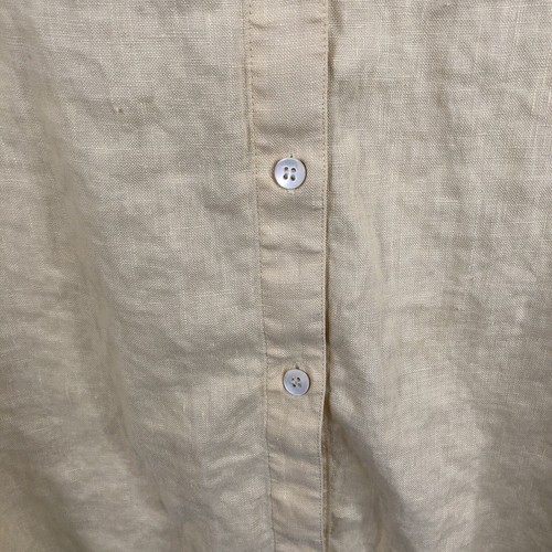 Vintage Varie Top Women Extra Large Butter Yellow 100% Linen Lagenlook Boho Airy - Picture 15 of 16