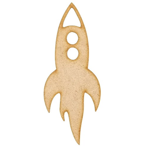 Cohete MDF Artesanal Forma Madera Etiqueta de Regalo Láser Decoración Paquete Guardería Bebé - Imagen 2 de 4