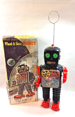 Rare Wheel-A-Gear ROBOT Battery Operated 1960's NON WORKING