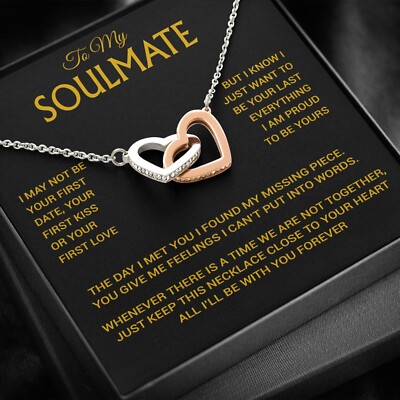 To My Soulmate Necklace, Soulmate Gift, Gift For Girlfriend, Valentines Gift