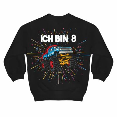 Kinder Pullover Monstertruck Motive Ich bin 8 Jahre geburtstag geschenk auto 