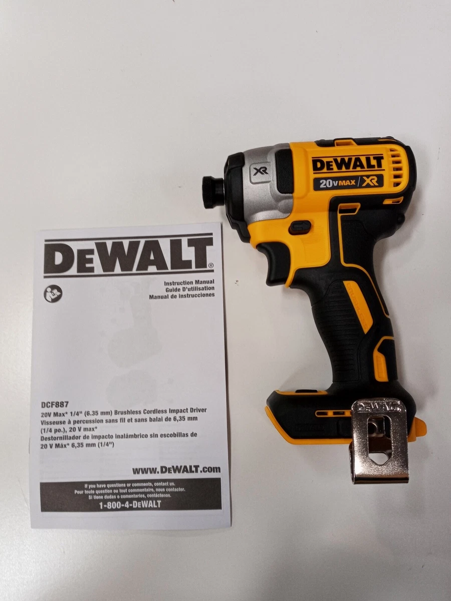 Atornillador de Impacto 1/4 20V Baretool DEWALT DCF887B