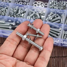 550 Pcs Nuts and Bolts Assortment Kit M3 M4 M5 Stainless Steel Storage Case Tool
