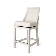 Maven Lane Vienna Swivel Counter Stool 26"H, White Oak Finish (Open Box)(4 Pack)