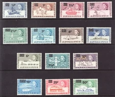 1971 BAT British Antarctic Territory Sc# 25-38 , Transportation.  MH Cv$133.65