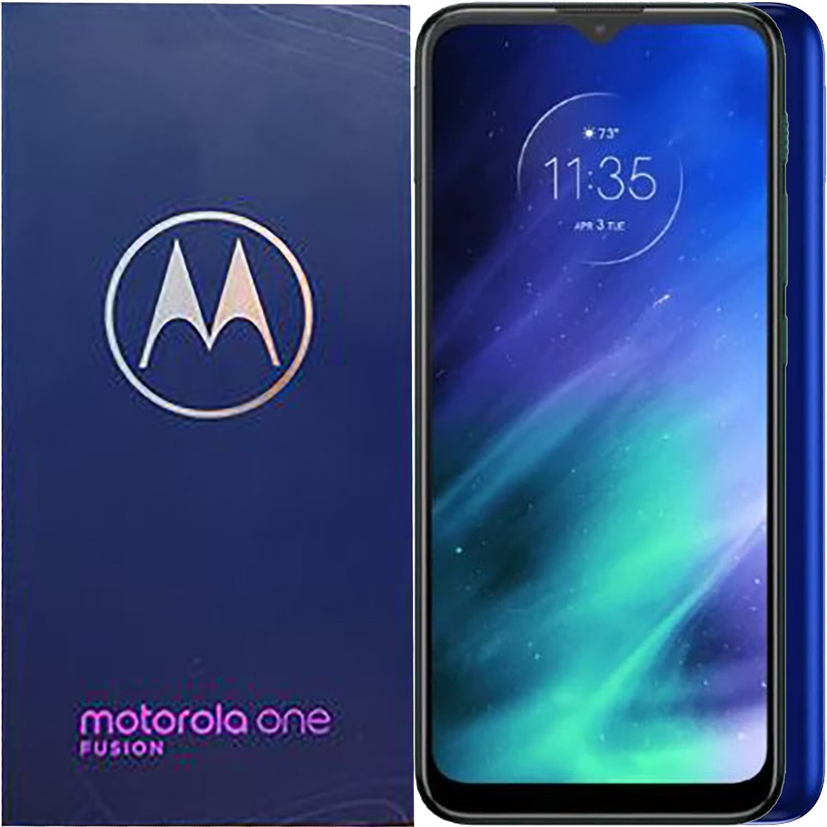 NEW Motorola One Fusion 4G Sapphire Blue 64GB + 4GB Dual-SIM