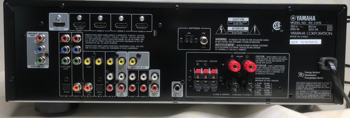 YAMAHA AVレシーバー RX-V375 Vintage Yamaha RX-V375 5.1 Channel 100 Watt A/V Receiver