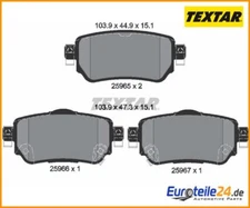 Brake pad set, disc brake Textar 2596501 for Nissan