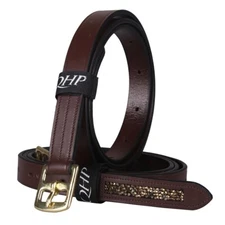 QHP Lupine Stirrup Leathers - Brown with Copper/Gold  Sparkle Inlay
