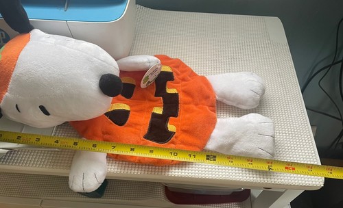 New Peanuts Halloween Snoopy Pumpkin Multi Squeaker L 15” Plush Crinkle Dog Toy - Picture 5 of 5