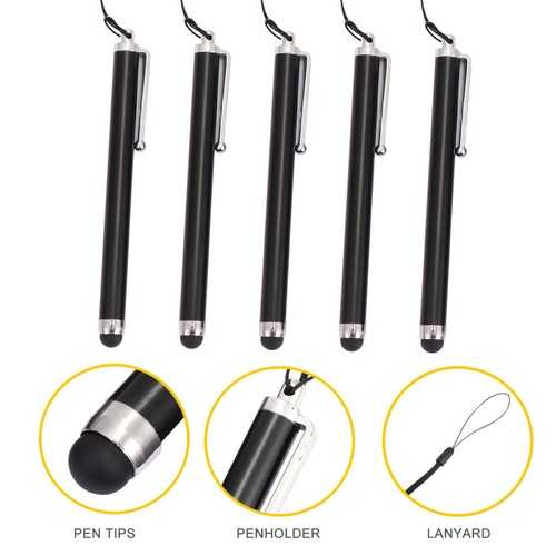 5 Pcs Capacitive Pen Baby Touch Screen for Phone Stylus with Anti-lost Lanyard - Zdjęcie 5 z 12