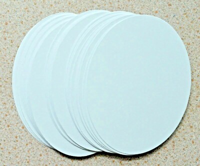 30 x glatte weiße ovale Bastelkartenausschnitte 120 mm x 90 mm NEU