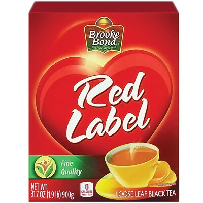 Brook Bond Red Label Fine Quality Loose Leaf Black Tea 31.7 oz Chai Patti