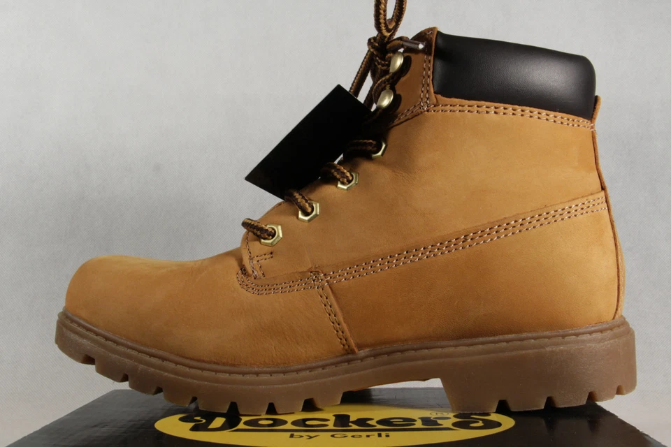 Dockers Mujer Botas de Invierno Amarillo Goldentan Piel Nuevo - Imagen 3 de 4