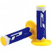 Empuñaduras ProGrip Slim Triple Compuesto MX Moto Yamaha YZ426F Azul Amarillo Foto 2 de 4