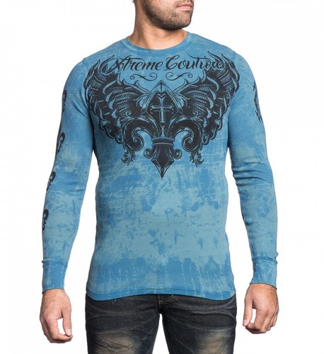 Camiseta Termica Futbol Xtreme Couture By Affliction Camisa Con Botones Para Hombre B 894286 - Foto 12