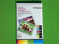 POLAROID PREMIUM PHOTO PAPER 20 SHEETS 6" x 4" PRINTER GLOSSY PICTURES 9 MIL 