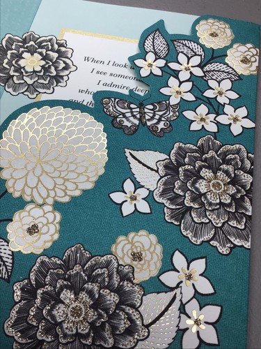 Biglietto Hallmark Happy Mother's Day NONNA bellissimo fiore 3D farfalla elegante - Foto 5 di 6