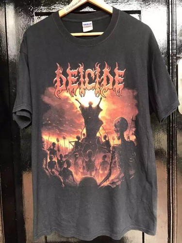 Deicide 'To Hell With God' Official Band Logo Long Sleeve T-Shirt - Men's Black Tee