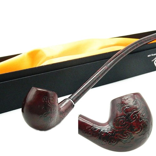 Wood Tobacco Pipe Handcrafted 13"Length Churchwarden Smoking Pipe with Long Stem - Picture 9 of 24
