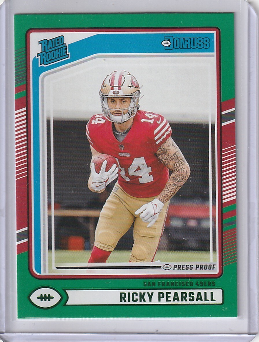 2024 Panini Donruss - Rated Rookie Ricky Pearsall #318 Green Press Proof (RC)