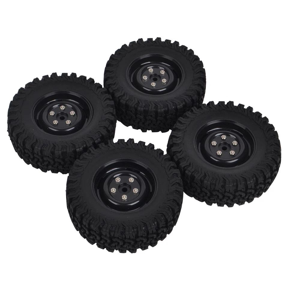 90MM 1.9" Rubber Rocks Tyres/Wheel Tires for 1:10 RC Crawler SCX10 D90 CC02 CC01 - Image 2 of 4