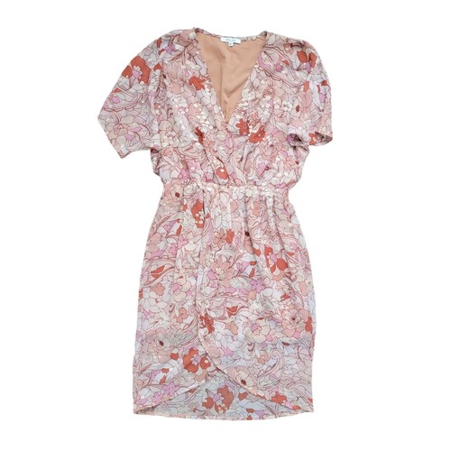 BTFL-life Mini Dress Womens S Soft Pink Floral Summer Garden Fairy New