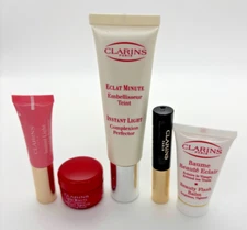 Clarins 5 PC Wardrobe, Instant Light Complexion Perfector 00 Rose Shimmer, NEW