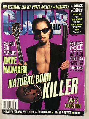 GUITAR WORLD MAGAZINE-MAR 1996-DAVE NAVARRO-JANES ADDICTION-PANTERA-BUSH