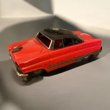 1950s 1960s Red Black Top Friction Drive (weak) Survivor Junkyard Car Wrecked