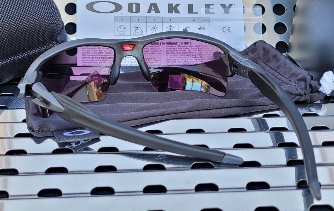 New Oakley FLAK 2.0 XL 9188-F359 Sunglasses Matte Steel w New Oakley FLAK 2.0 XL 9188-F359 Sunglasses Matte Steel w