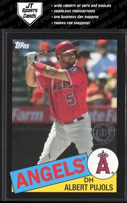 2020 Topps Albert Pujols 85-3 1985 Topps Black /299 Los Angeles Angels