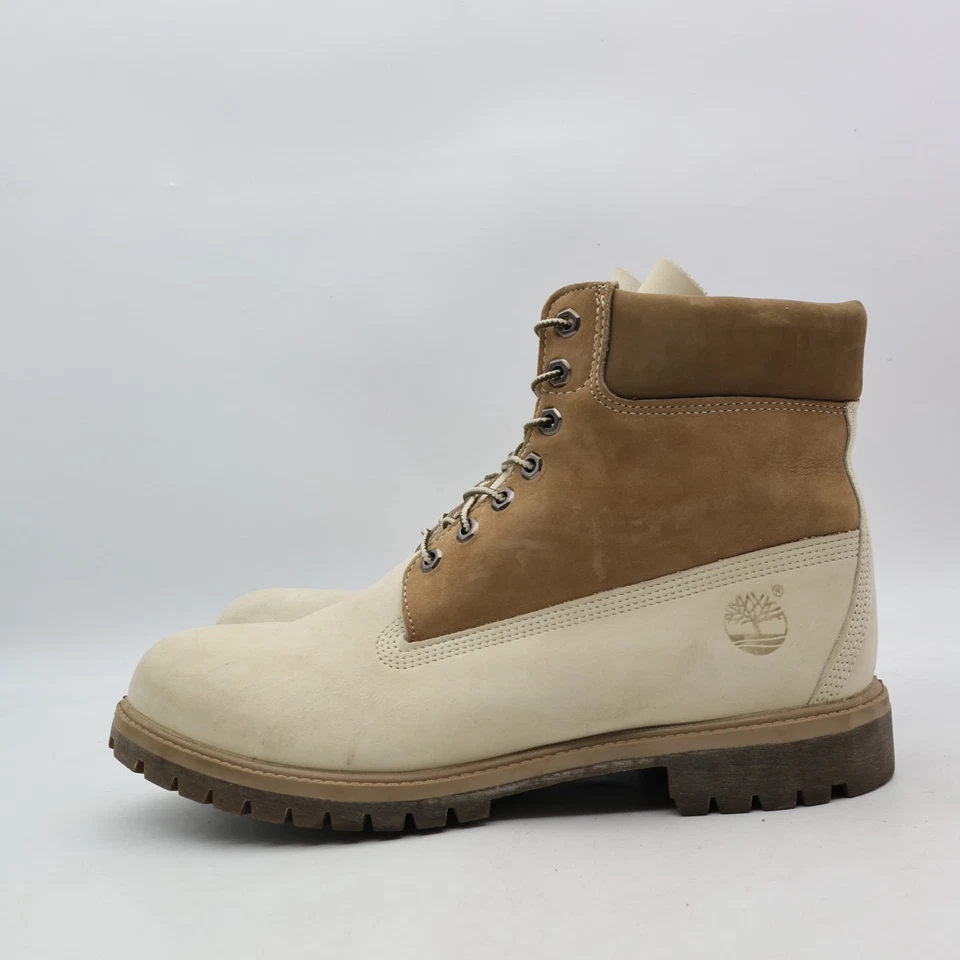 Timberland Premium 6 pulgadas para hombre talla 12 M marfil nobuck botas impermeables al aire libre Foto 4 de 4