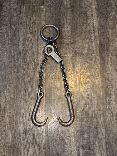 9/32”x 18” WLL 3000 Lifting Chain 2 Leg with Hooks hoist spreader Towing Grade 9