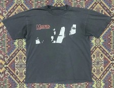 Vintage 90s Misfits Band T-Shirt Faded Black Graphic Punk Rock Music Size XL