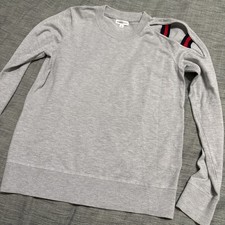 Minnie Rose Gray Pullover Crewneck Super Soft Sweater Shoulder Detail Women  s S