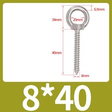 Stainless steel Lifting eye Bolt Wood Thread Screw A2 304 Marine Grade M4 M5-M12