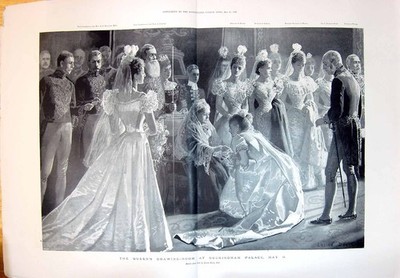 Alter 1897 Queen Salon Buckingham Palace Prinz Prinzessin Wales D 19.