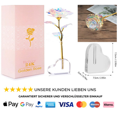 Rose Künstliche Infinity Rosen mit Herzständer, für Valentinstag Muttertag