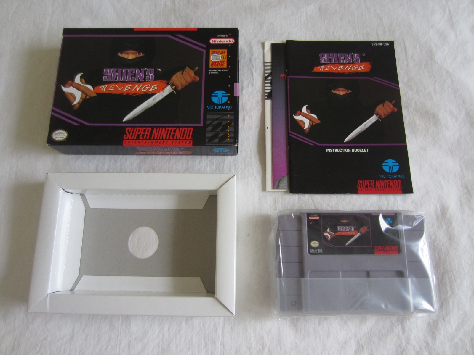 Shien's Revenge (SNES) Super Nintendo CIB Complete Vic Tokai 1994 RARE