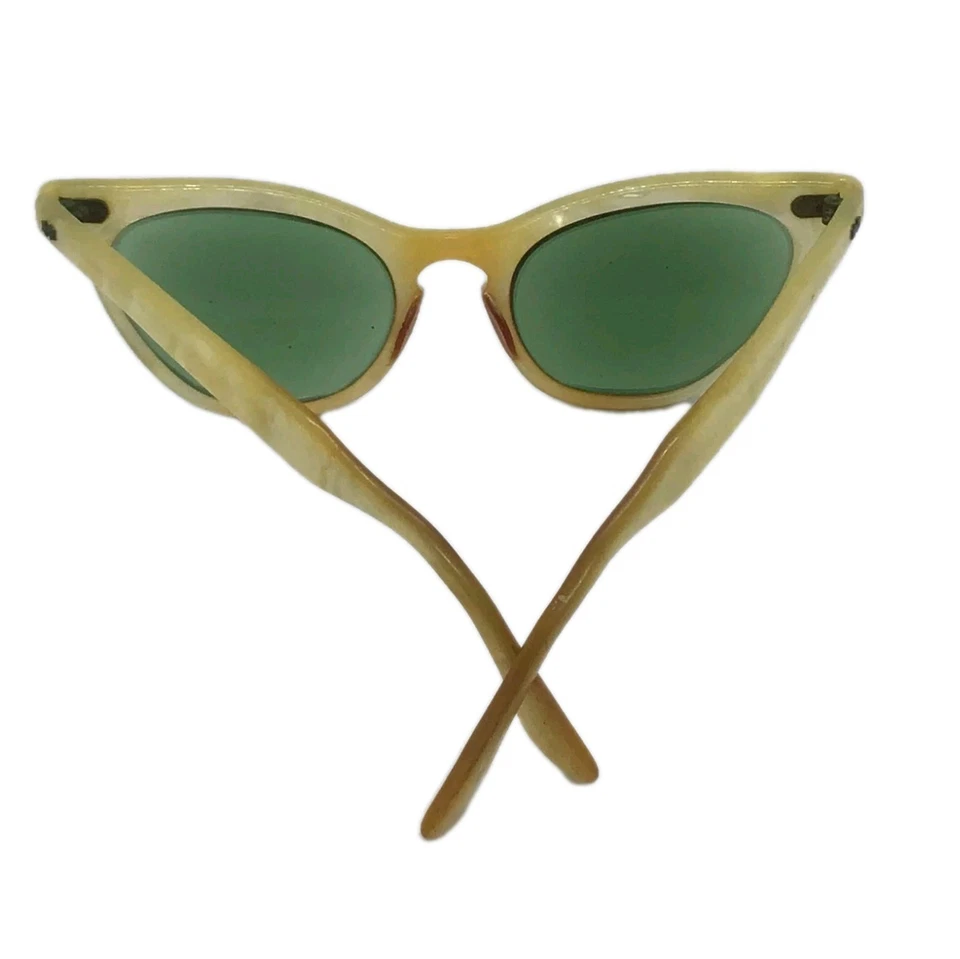Vintage Mother of Pearl prescription Sunglasses Green Lenses  - Image 3 of 4